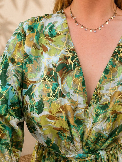 Robe longue fluide imprimé