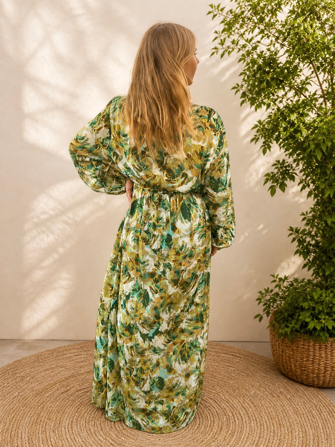 Robe longue fluide imprimé