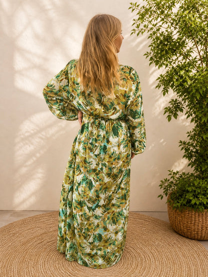 Robe longue fluide imprimé