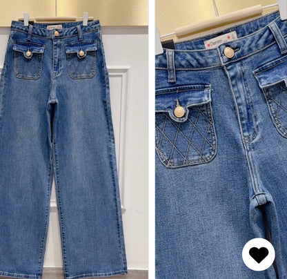 Jean super wide leg grande taille