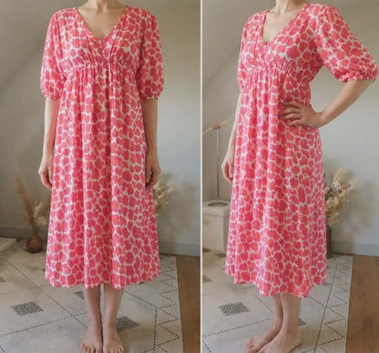 Robe longue leopard