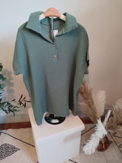 Top gaze de coton