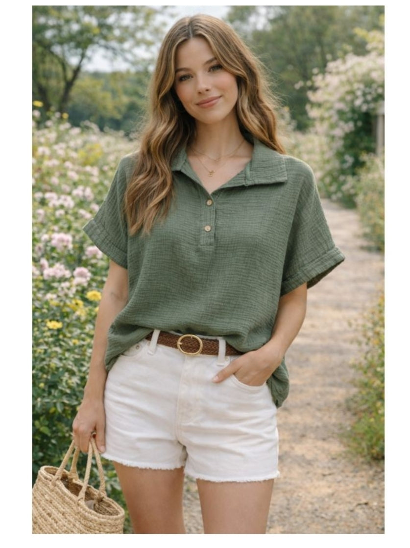 Top gaze de coton